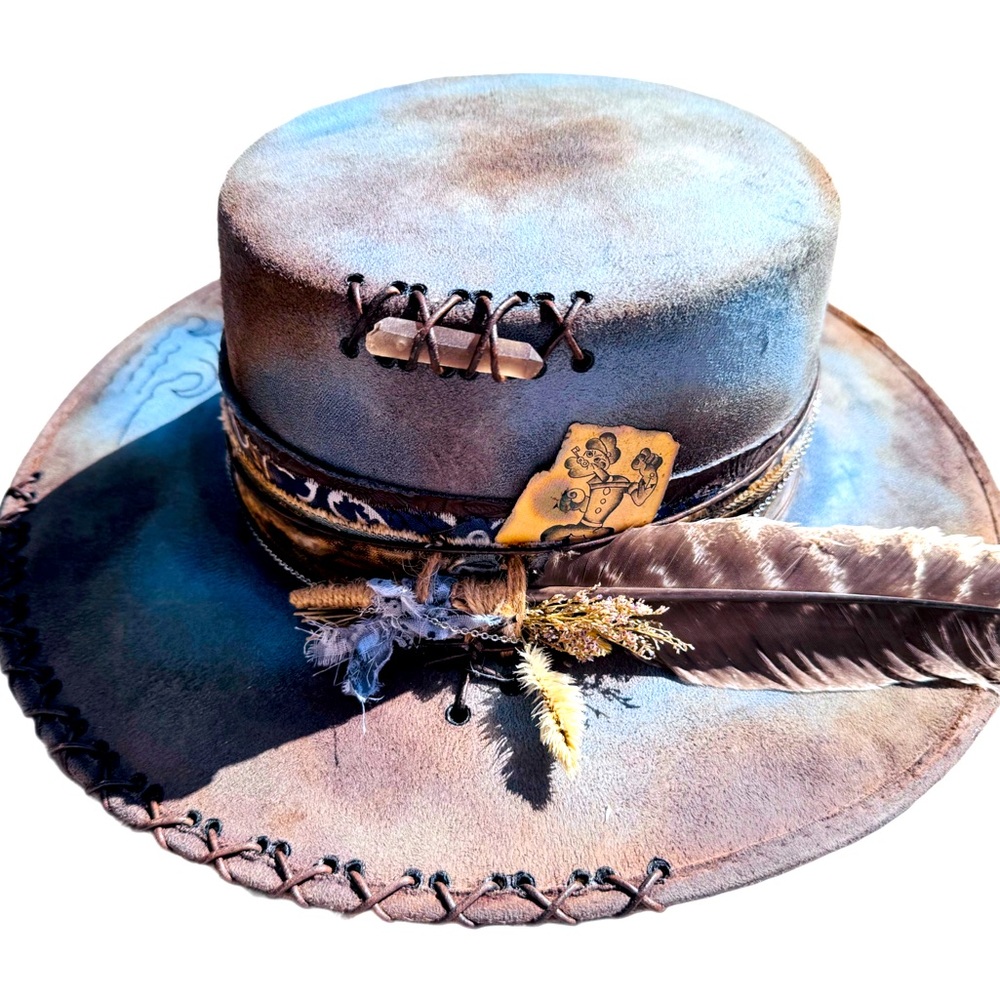 Womans’s Blue and Brown Hat